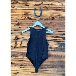 ZARA | Black Sleeveless Bodysuit M